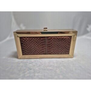 Rare Unique Vintage Margolin Snakeskin Clutch Purse Wallet